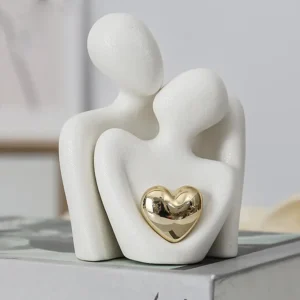 Nordic Decorative Abstract Couple Statue Mode...