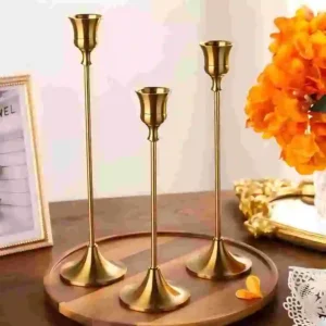 Set of 3 Vintage Elegant Metal and Aluminum T...