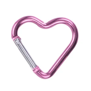 1 Pcs Heart-shaped Aluminum Carabiner Key Cha...